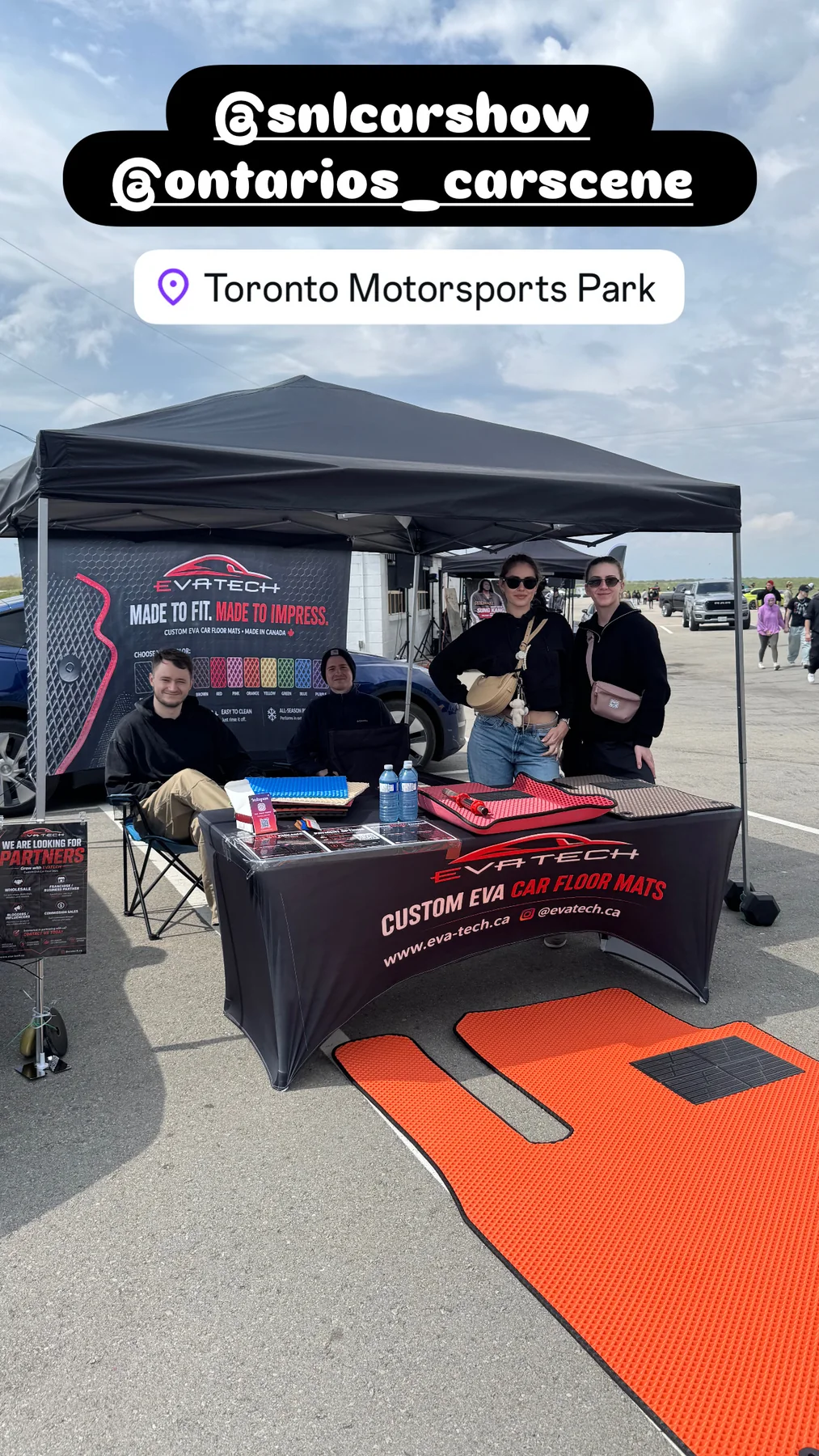 EVATECH display at an automotive event