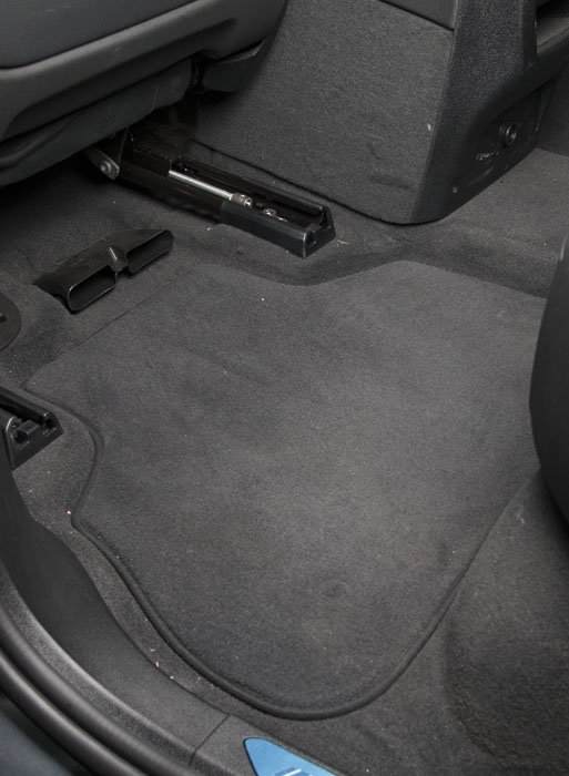 Vehicle floor before EVA mats