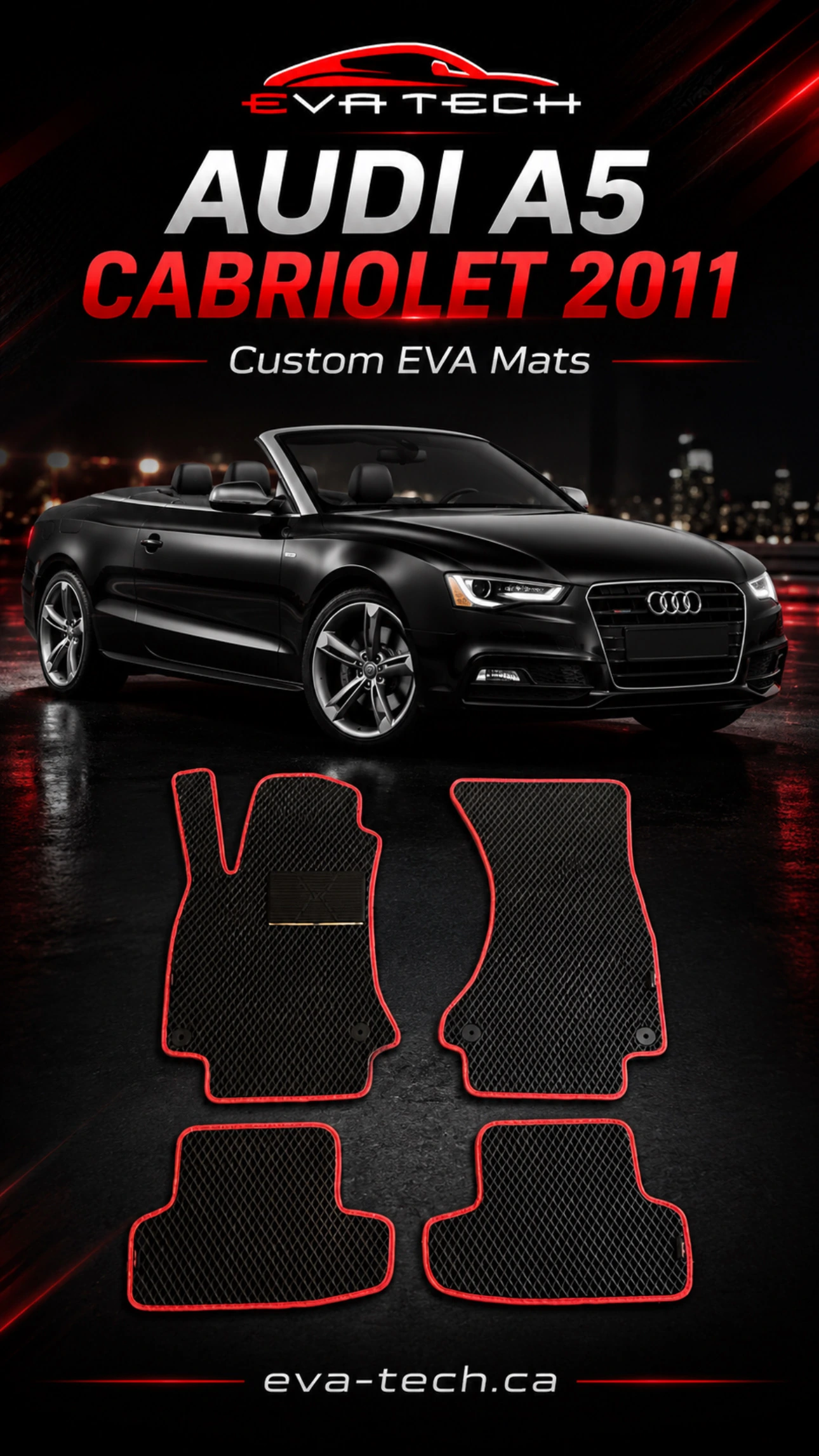 EVATECH Audi A5 Cabriolet 2011 custom-fit mat set