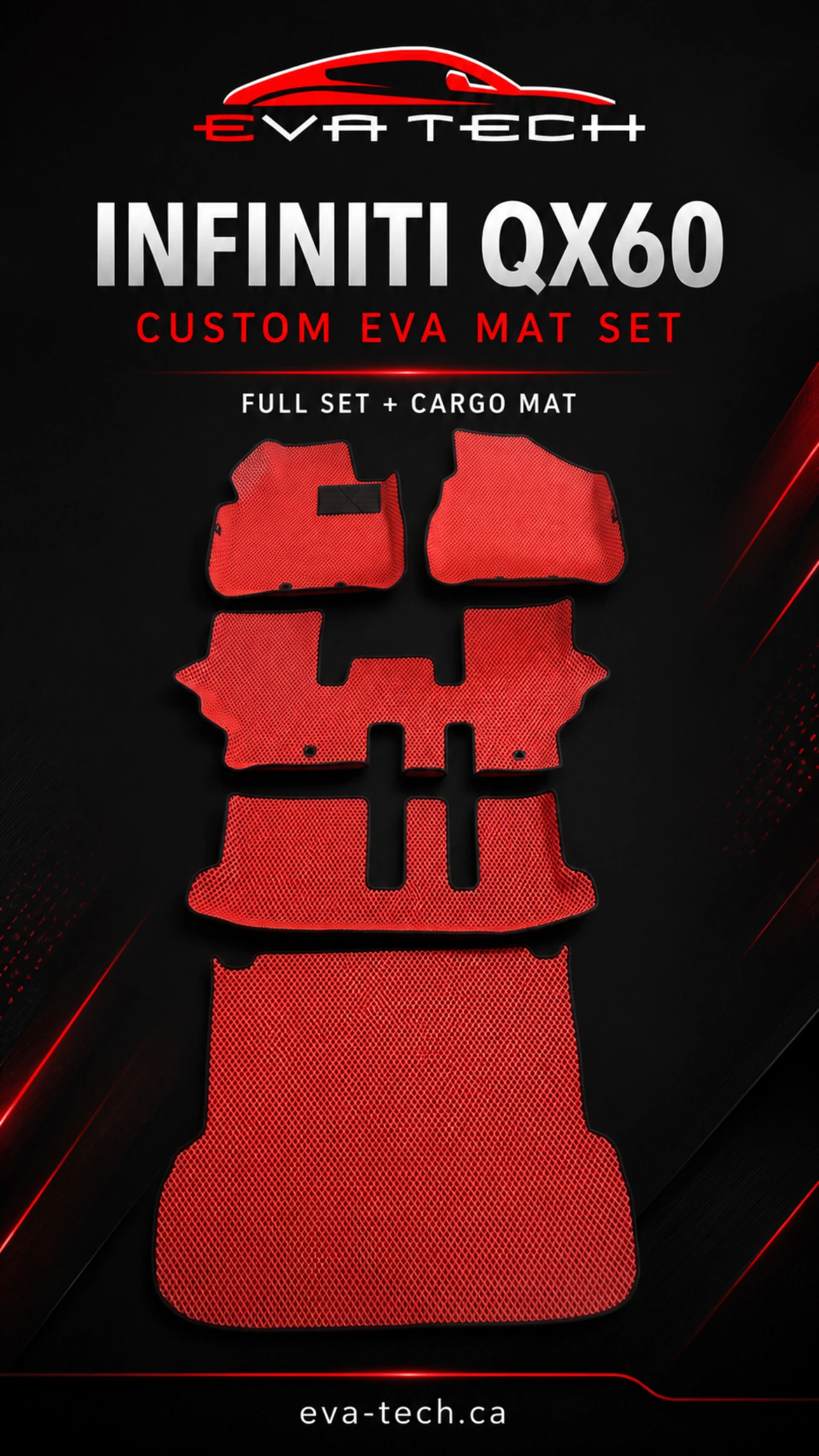 EVATECH Infiniti QX60 custom-fit mat set